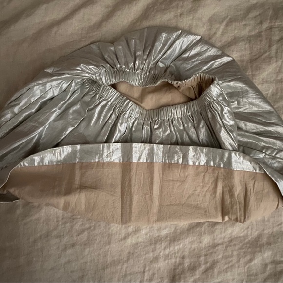 MAJE Silver Voluminous Balloon Skirt Size M/2 - Picture 4 of 4